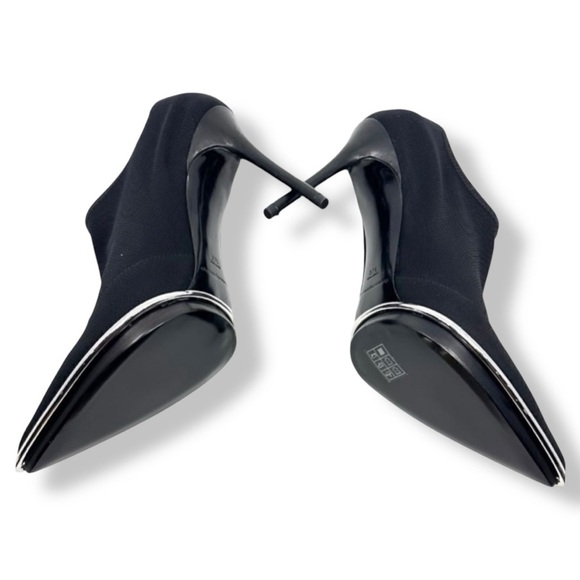 ALEXANDER WANG Cara Stretch Mesh Pointy Toe Sock Fit Pull On Ankle Booties 37.5 - Picture 7 of 14